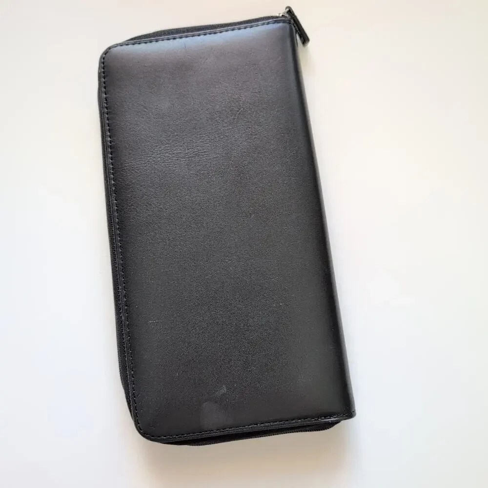 Ping black leather